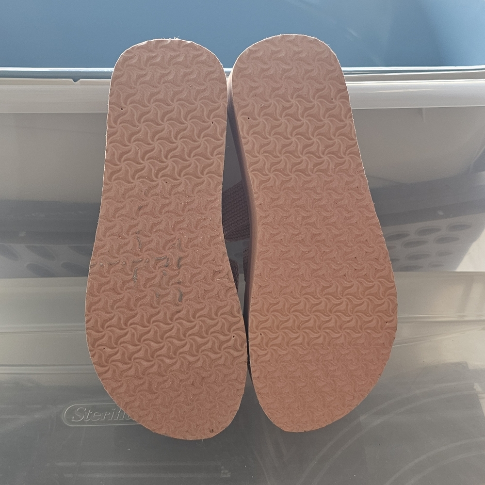 XOXO Platform Slip On Sandals Womens 8M Pink Strappy Ben Vacation Cruise Vacay - Picture 6 of 10